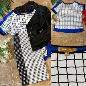 🥂 Color Block Abstract blouse